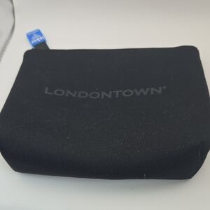 Londontown Lakur Cosmetic Makeup Pouch | Black Zipper Bag | Beauty Travel Case
